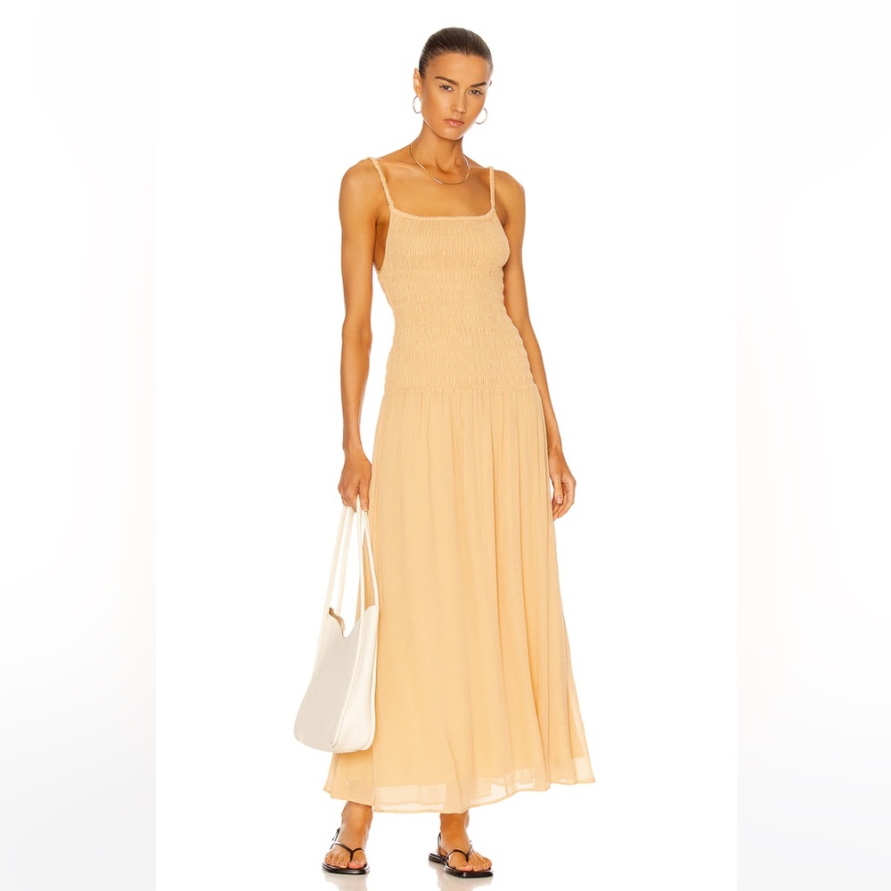 TOTEME Spaghetti Strap Smock Dress in Café Au Lait (size 38, US S)